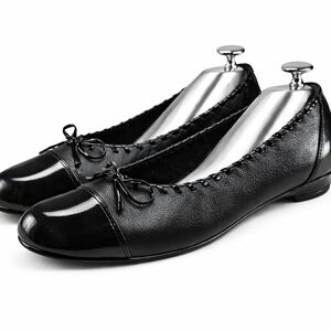 Ros Hommerson Black Leather Ballet Flats